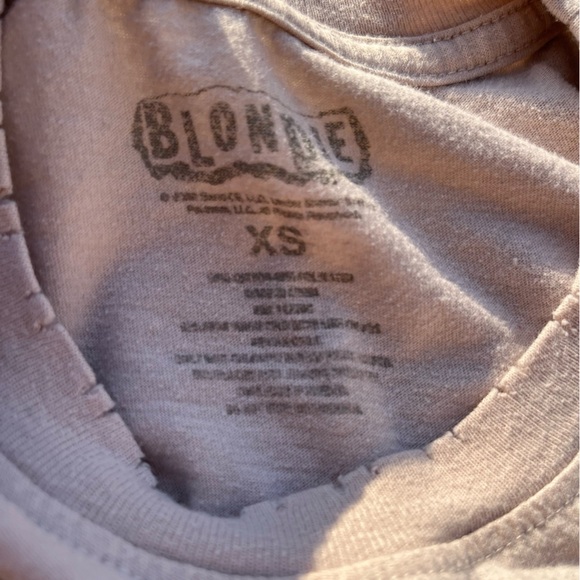 Women's Blondie T-Shirt Beige Spell-0ut XS New Wave 70s New York Debbie Harry - Picture 4 of 14